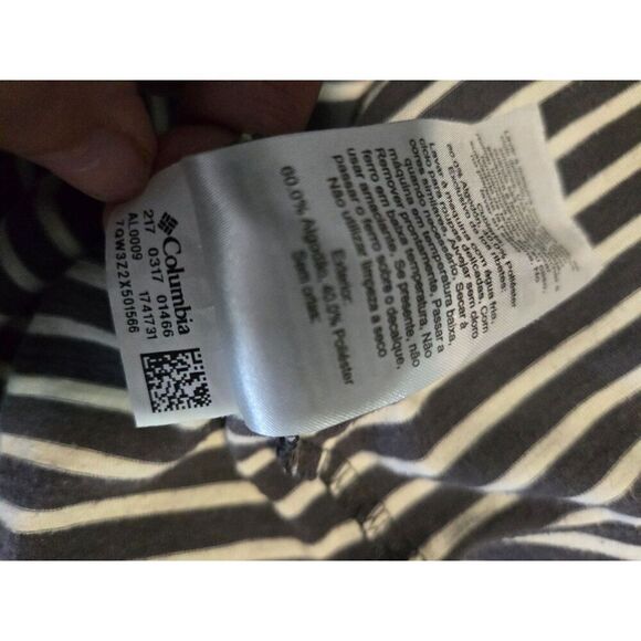 Columbia Women's Unbearable Striped Graphic 3/4 Sleeve T-Shirt Size Medium - Picture 3 of 6